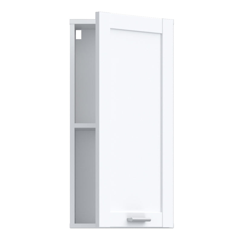 Lokko Hanging Cupboard with 1 Door & Silver Handle in White – image 4