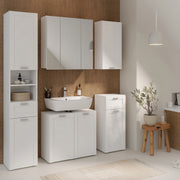Lokko Hanging Cupboard with 1 Door & Silver Handle in White – image 6