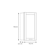 Lokko Hanging Cupboard with 1 Door & Silver Handle in White – image 8