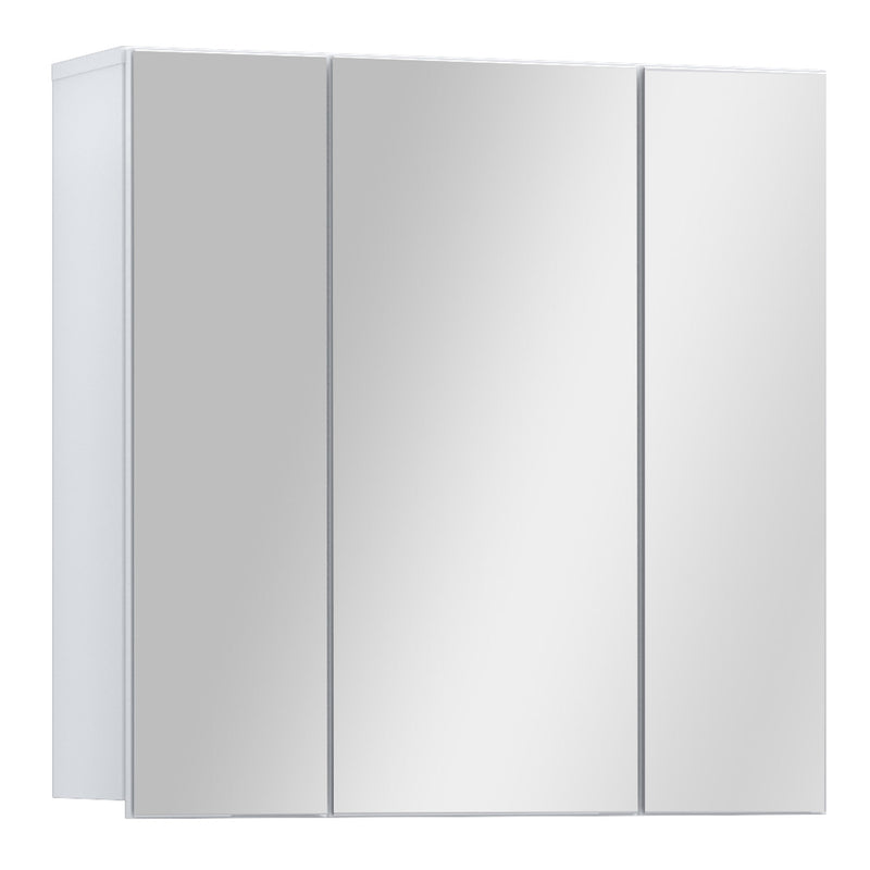 Lokko Hanging Cupboard with 3 Mirror Doors in White – image 1