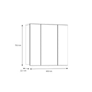 Lokko Hanging Cupboard with 3 Mirror Doors in White – image 10