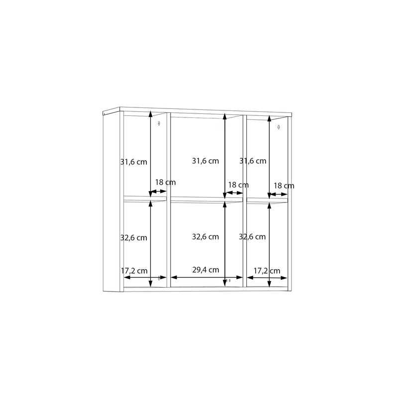 Lokko Hanging Cupboard with 3 Mirror Doors in White – image 11