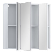 Lokko Hanging Cupboard with 3 Mirror Doors in White – image 3
