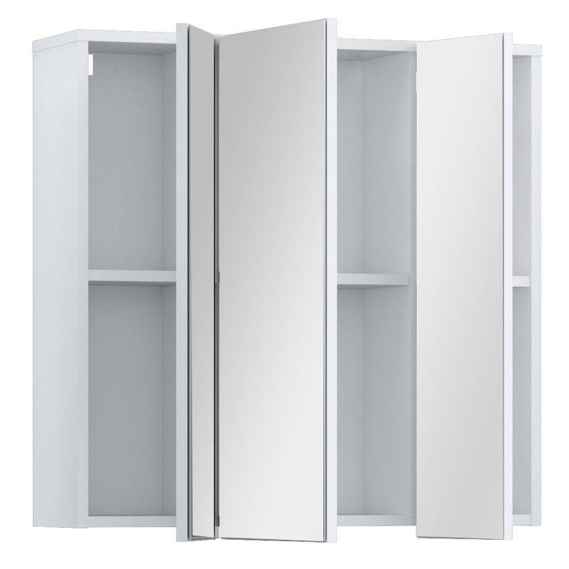 Lokko Hanging Cupboard with 3 Mirror Doors in White – image 3