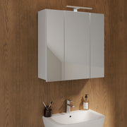Lokko Hanging Cupboard with 3 Mirror Doors in White – image 8