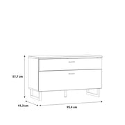 Klara TV Unit with 1 Drawer 1 Flip Door in Grey and Oak – image 7