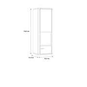 Klara Display Cabinet with 1 Glass Door in Grey and Oak – image 7