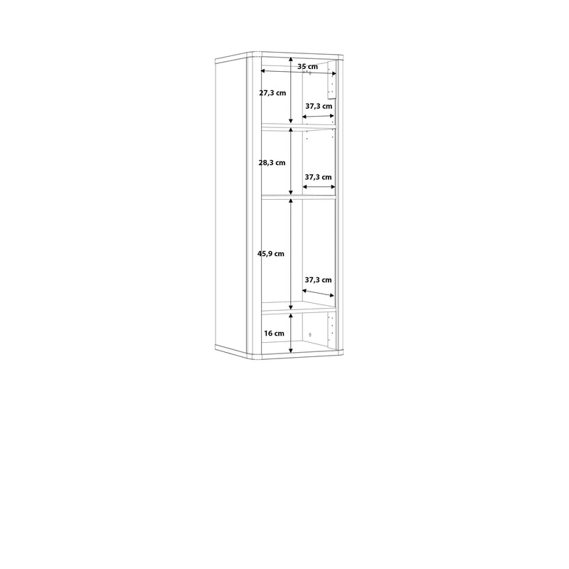 Klara Display Cabinet with 1 Glass Door in Grey and Oak – image 8