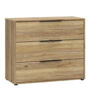 Orkney 3 Drawer Chest in Mauvella Oak – image 1