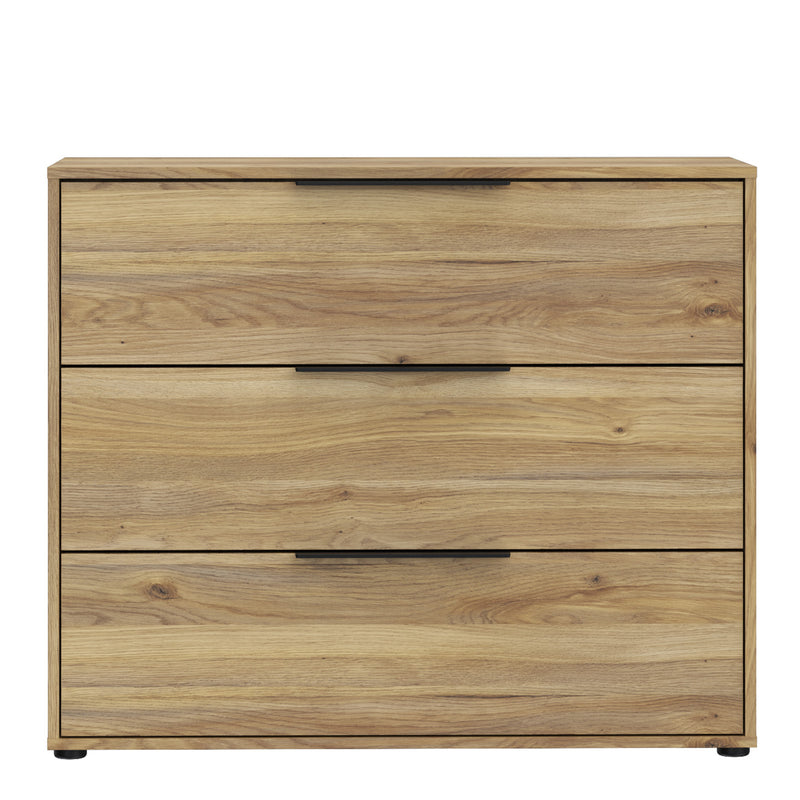 Orkney 3 Drawer Chest in Mauvella Oak – image 2