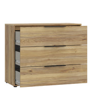 Orkney 3 Drawer Chest in Mauvella Oak – image 4