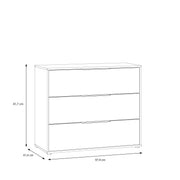 Orkney 3 Drawer Chest in Mauvella Oak – image 9