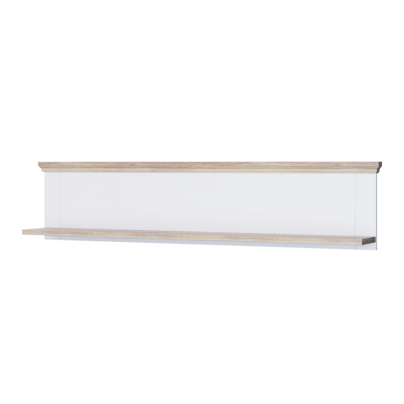 Pontypool Wall Shelf in White and Riva Oak – image 3