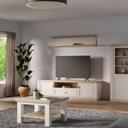 Pontypool Wall Shelf in White and Riva Oak – image 5