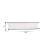 Pontypool Wall Shelf in White and Riva Oak – image 6