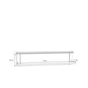 Pontypool Wall Shelf in White and Riva Oak – image 7