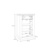 Pontypool Shoe Cabinet with Drawer in White and a Riva Oak – image 10