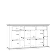 Pontypool 3 Drawer & 3 Door Sideboard in White and Riva Oak – image 10