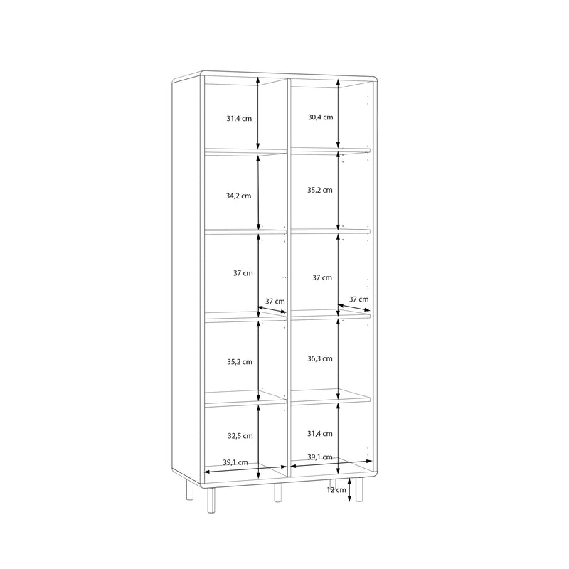 Playly Tall Storage Cabinet with Door/Open Shelving in Sand – image 10