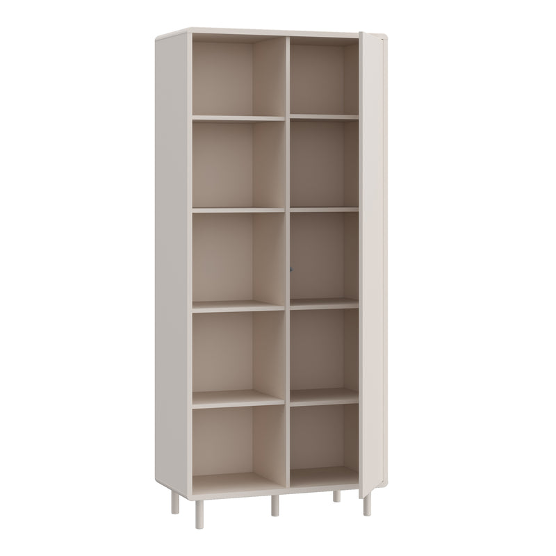 Playly Tall Storage Cabinet with Door/Open Shelving in Sand – image 3