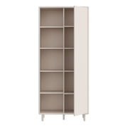 Playly Tall Storage Cabinet with Door/Open Shelving in Sand – image 4