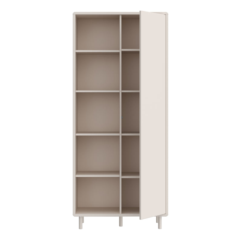 Playly Tall Storage Cabinet with Door/Open Shelving in Sand – image 4