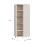 Playly Tall Storage Cabinet with Door/Open Shelving in Sand – image 9