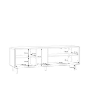 Playly TV Unit with Open Shelving and 2-Door Storage in Sand – image 10