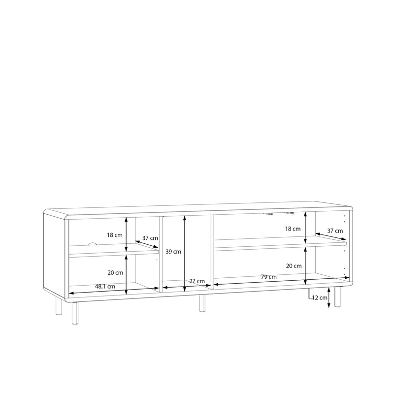 Playly TV Unit with Open Shelving and 2-Door Storage in Sand – image 10