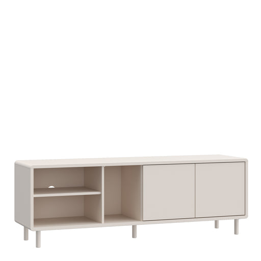Playly TV Unit with Open Shelving and 2-Door Storage in Sand – image 1