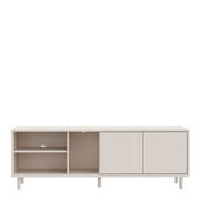 Playly TV Unit with Open Shelving and 2-Door Storage in Sand – image 2