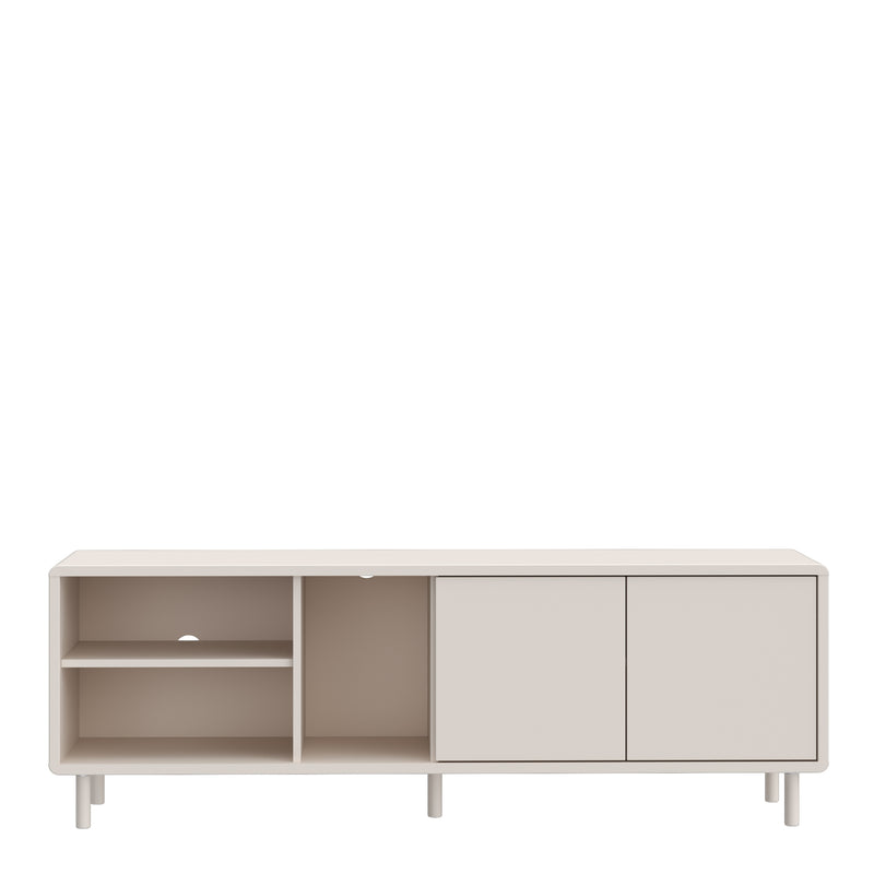 Playly TV Unit with Open Shelving and 2-Door Storage in Sand – image 2