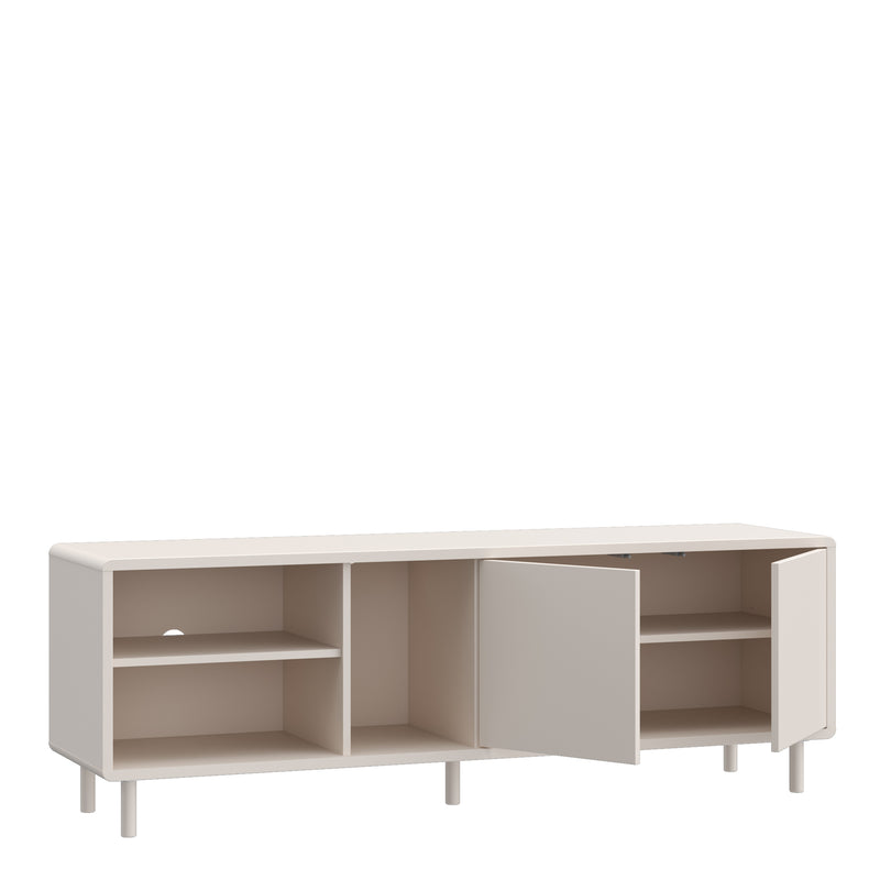 Playly TV Unit with Open Shelving and 2-Door Storage in Sand – image 3