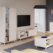 Playly TV Unit with Open Shelving and 2-Door Storage in Sand – image 6