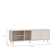 Playly TV Unit with Open Shelving and 2-Door Storage in Sand – image 9
