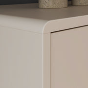 Playly Tall Storage Cabinet with Door and Concealed Open Shelving in Sand – image 7