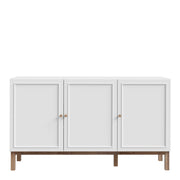 Wensley 3 Door 1 Drawer Sideboard in Light Grey and Oak – image 2