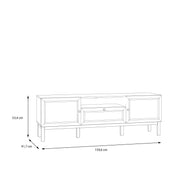 Wensley 2 Door 1 Drawer TV Unit in Light Grey and Oak inc LED Lighting – image 9