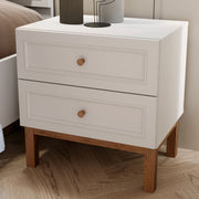 Wensley 2 Drawer Bedside Chest in Light Grey and Oak – image 7