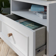 Wensley 2 Drawer Bedside Chest in Light Grey and Oak – image 8