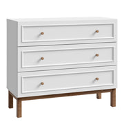 Wensley 3 Drawer Chest in Light Grey and Oak – image 1