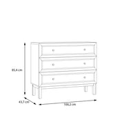 Wensley 3 Drawer Chest in Light Grey and Oak – image 9