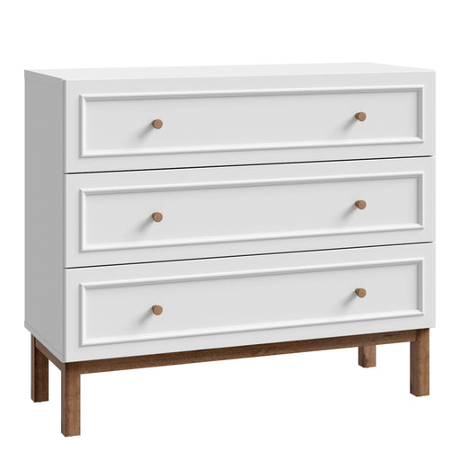 Wensley 3 Drawer Chest in Light Grey and Oak – image 1