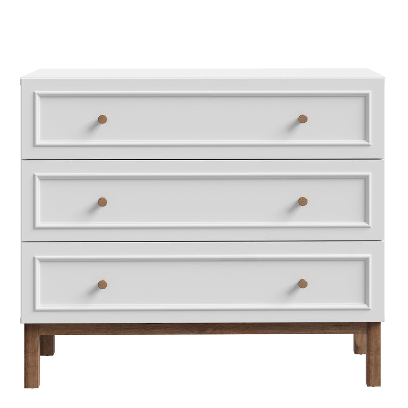 Wensley 3 Drawer Chest in Light Grey and Oak – image 2
