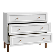 Wensley 3 Drawer Chest in Light Grey and Oak – image 3