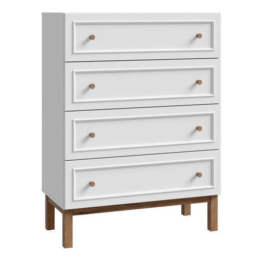Wensley 4 Drawer Chest in Light Grey and Oak – image 1
