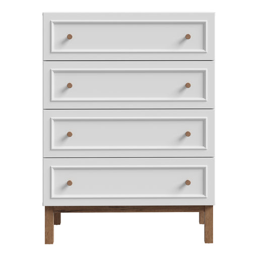 Wensley 4 Drawer Chest in Light Grey and Oak – image 2