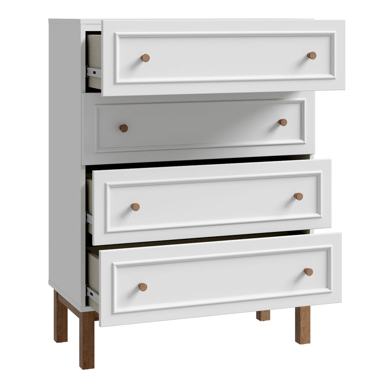 Wensley 4 Drawer Chest in Light Grey and Oak – image 3