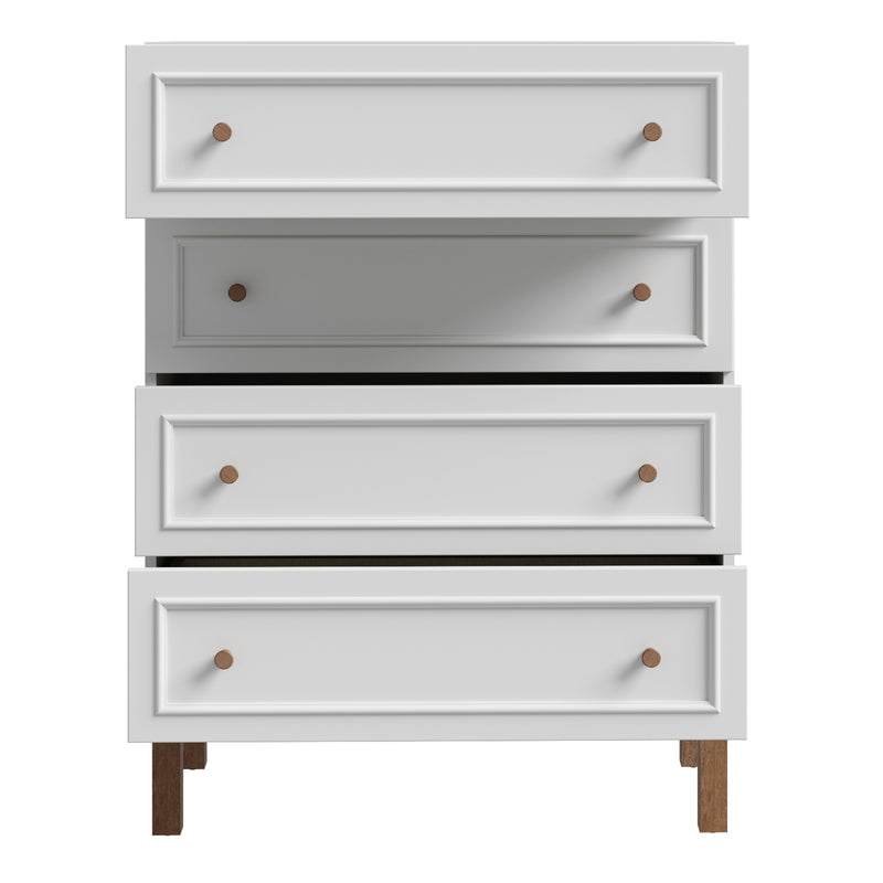 Wensley 4 Drawer Chest in Light Grey and Oak – image 4