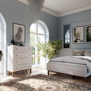 Wensley 4 Drawer Chest in Light Grey and Oak – image 5
